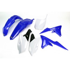 Komplet plastików Yamaha YZF 250/450 '14-'18 w kolorze niebiesko-białym-czarnym