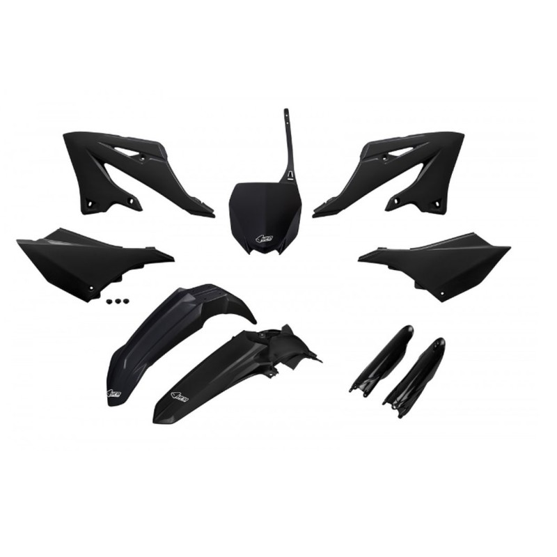 UFO Komplet Plastików z Osłonami Teleskopów Yamaha YZ 125/250 '22-'26 Czarny