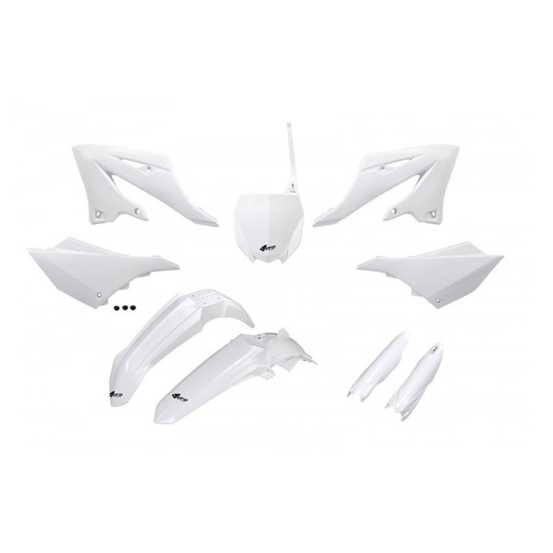 UFO Komplet Plastików (Full Kit) z Osłonami Teleskopów Yamaha YZ 125/250 '22-'26 Biały