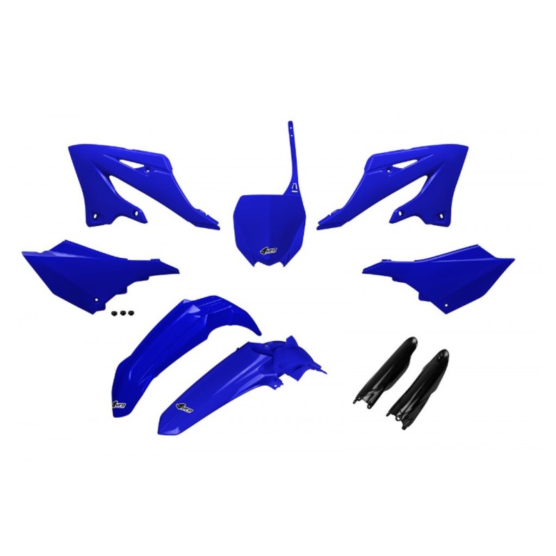 UFO Komplet Plastików z Osłonami Teleskopów Yamaha YZ 125/250 '22-'26 Niebieski Czarny