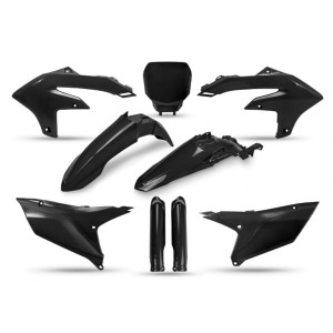 UFO Komplet plastików z osłonami teleskopów Yamaha YZF 250 \'24-\'26, YZF 450 \'23-\'25 czarny