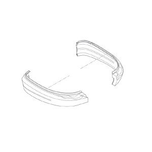 Listwy boczne do kufrów KAPPA K56N - komplet na dwie strony