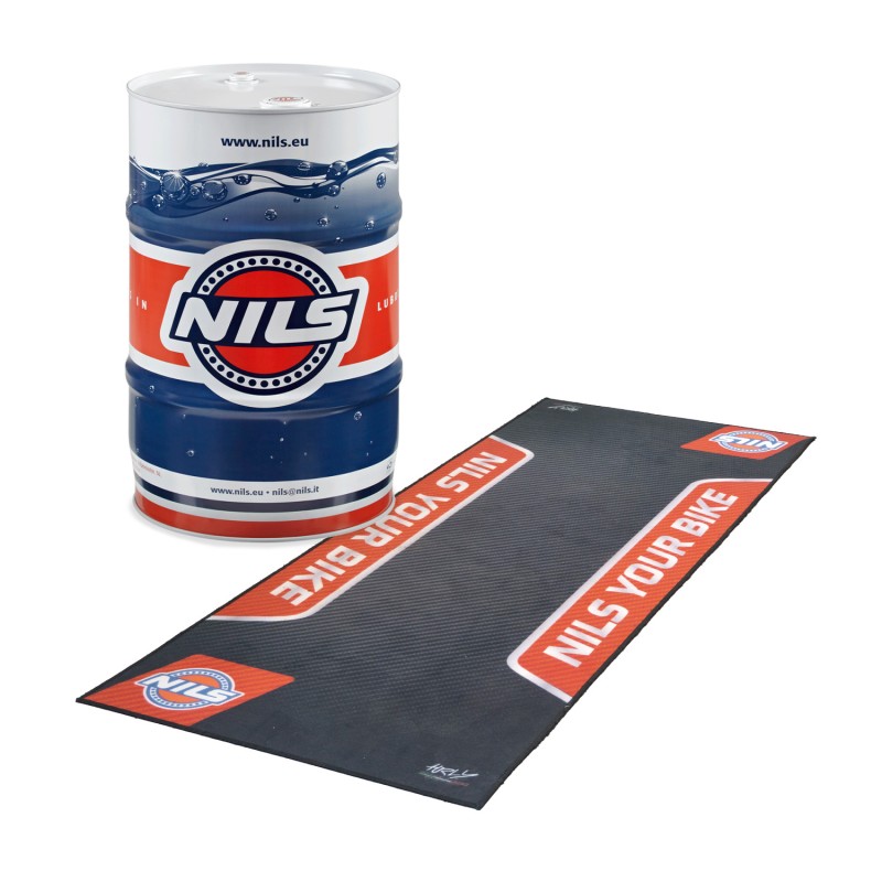 NILS PROMOCJA OLEJ SILNIKOWY 4T OFF ROAD 10W40 100% SYNTETYK BECZKA 56,8L (AKC) I NILS MATA ŚRODOWISKOWA/SERWISOWA POD MOTOCYKL 