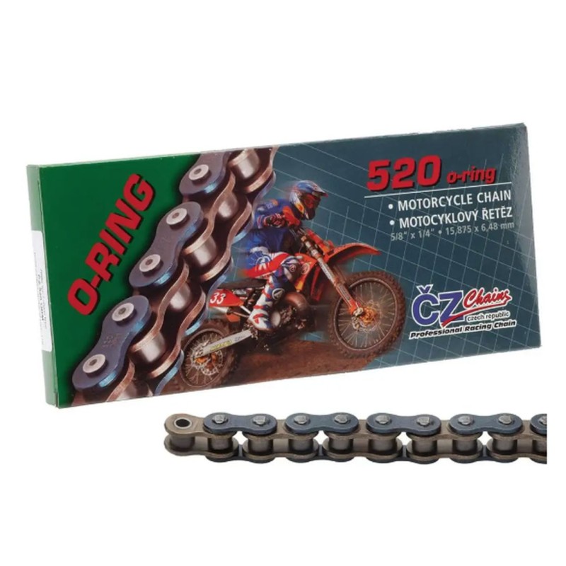 CZ ŁAŃCUCH NAPĘDOWY 520 ORM (120 OGNIW) O-RING DO 450 CCM (34,0 KN) + ZAPINKA