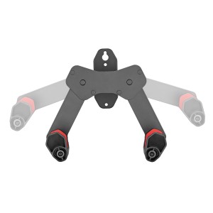 BIKETEC WIESZAK ŚCIENNY NA ROWER (WALL BIKE RACK) STAL MALOWANA PROSZKOWO KOLOR CZARNY, PLASTIK CZERWONY