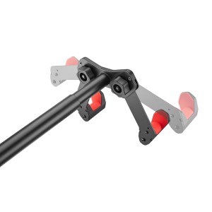 BIKETEC WIESZAK ŚCIENNY NA ROWER (WALL BIKE RACK) STAL MALOWANA PROSZKOWO KOLOR CZARNY, PLASTIK CZERWONY