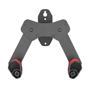 BIKETEC WIESZAK ŚCIENNY NA ROWER (WALL BIKE RACK) STAL MALOWANA PROSZKOWO KOLOR CZARNY, PLASTIK CZERWONY