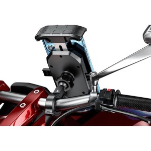 BIKETEC UCHWYT MOTOCYKLOWY NA TELEFON MONTOWANY NA KIEROWNICĘ LUB LUSTERKO TYP: R15-METAL