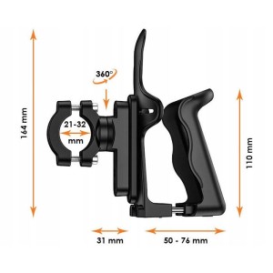 BIKETEC UCHWYT NA BIDON / BUTELKĘ / TERMOS DO MOTOCYKLA, SKUTERA I ROWERU - UBH1