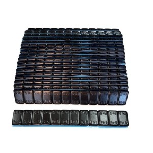 BIKETEC CIĘŻARKI DO WYWAŻANIA KÓŁ KLEJONE 5 GRAMÓW 20 PASKÓW PO 12 KOLOR CZARNY