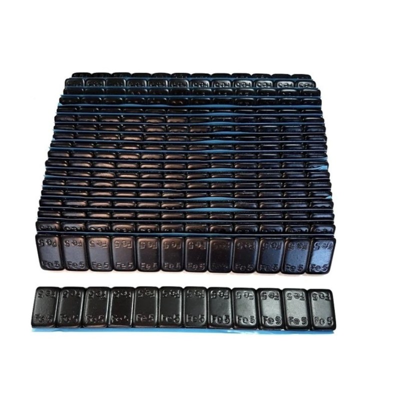 BIKETEC CIĘŻARKI DO WYWAŻANIA KÓŁ KLEJONE 5 GRAMÓW 20 PASKÓW PO 12 KOLOR CZARNY