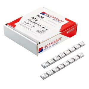 BIKETEC CIĘŻARKI DO WYWAŻANIA KÓŁ KLEJONE 5 GRAM 50 PASKÓW PO 8 KOLOR SREBRNY