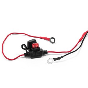 BIKETEC MOTOCYKLOWE PODWÓJNE GNIAZDO Z PODŚWIETLENIEM I WOLTOMIERZEM MONTAŻ W OWIEWKE LUB NA KIEROWNICE