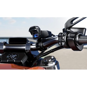 BIKETEC MOTOCYKLOWE GNIAZDO USB QUICK CHARGE POWER DELIVERY MONTOWANE NA KIEROWNICĘ (ZŁĄCZE SAE)