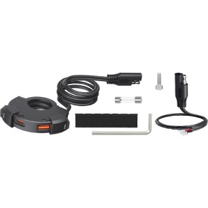 BIKETEC MOTOCYKLOWE PODWÓJNE GNIAZDO USB QC 3.0 + PD - 48W POWER RING (NA KIEROWNICE)