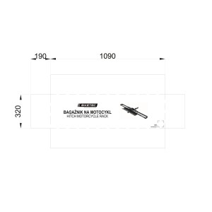 BIKETEC POJEDYNCZA PLATFORMA DO TRANSPORTU MOTOCYKLA (BAGAŻNIK SAMOCHODOWY)