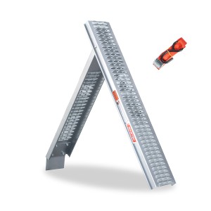 BIKETEC UNIWERSALNA RAMPA NAJAZDOWA STALOWA MOTOCYKL / ATV 215CM X 26CM, MAX. 227 KG KOLOR SREBRNY