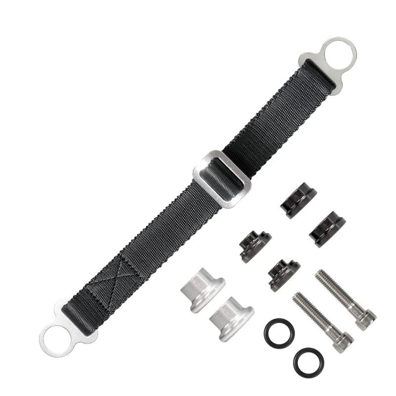 BIKETEC PAS (PASEK) TEKSTYLNY DO WYCIĄGANIA MOTOCYKLA DO MOTOCYKLI JAPOŃSKICH C2,ZESTAW ŚRUB (M8) I TULEJEK 330MM X 2,5MM X 25MM