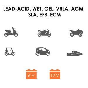 BIKETEC INTELIGENTNA MINI ŁADOWARKA / PROSTOWNIK DO AKUMULATORÓW MOTOCYKLOWYCH, SAMOCHODOWYCH, SKUTEROWYCH I QUAD Z AKCESORIAMI 