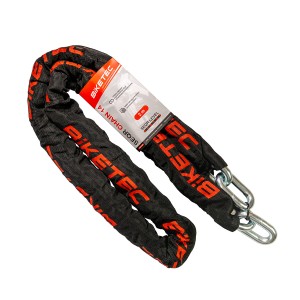 BIKETEC SEQR ŁAŃCUCH 2M, OCZKO 14MM, CZARNA OTULINA
