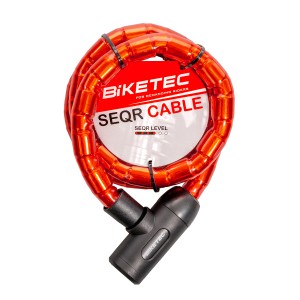 BIKETEC SEQR ZABEZPIECZENIE KABLOWE ROZMIAR: LINKA 22MM, 1,4M Z KŁÓDKA, 3KLUCZE,
