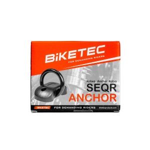 BIKETEC SEQR MOCOWANIE ZABEZPIECZAJĄCE (KOTWA) 132MM X 69MM, 3KLUCZE, JARZMO 15MM X 75MM (ŚRUBY KOTWIĄCE W ZESTAWIE)