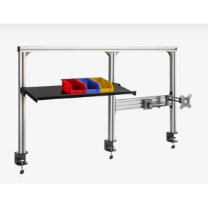 BIKETEC SOLIDNA ŚCIANA Z ALUMINIUM NA STÓŁ WARSZTATOWY Z RAMIENIEM NA MONITOR