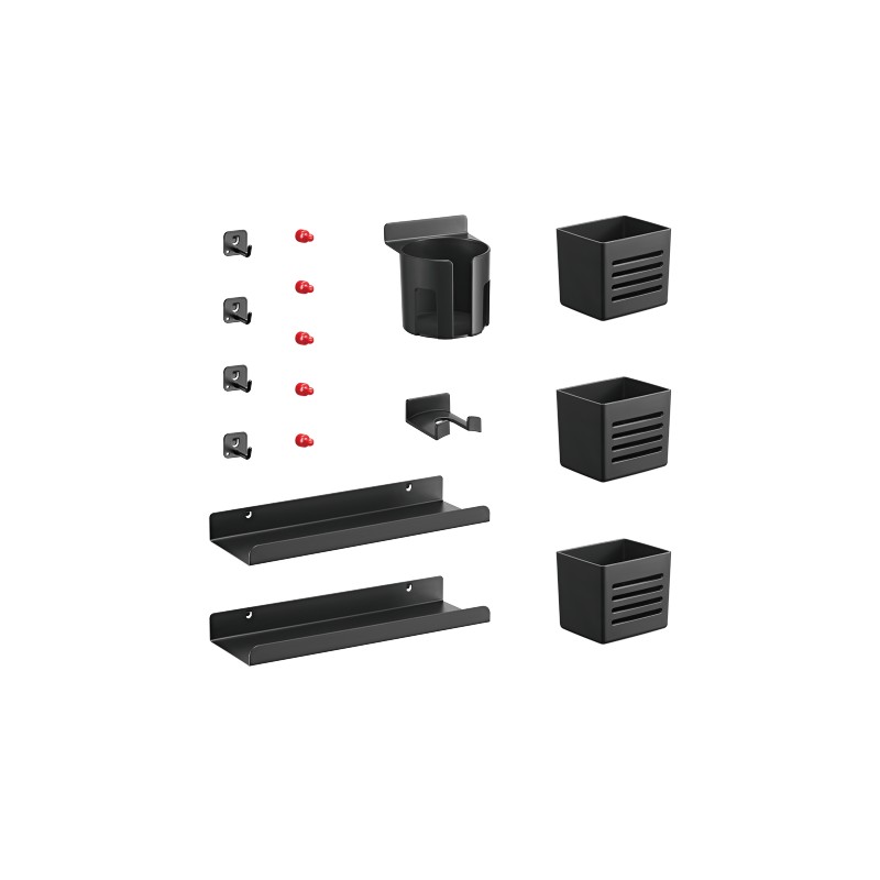 BIKETEC ZESTAW UCHWYTÓW TYP 1 DO ORGANIZERA NA BIURKO WARSZTATOWE KOLOR CZARNY