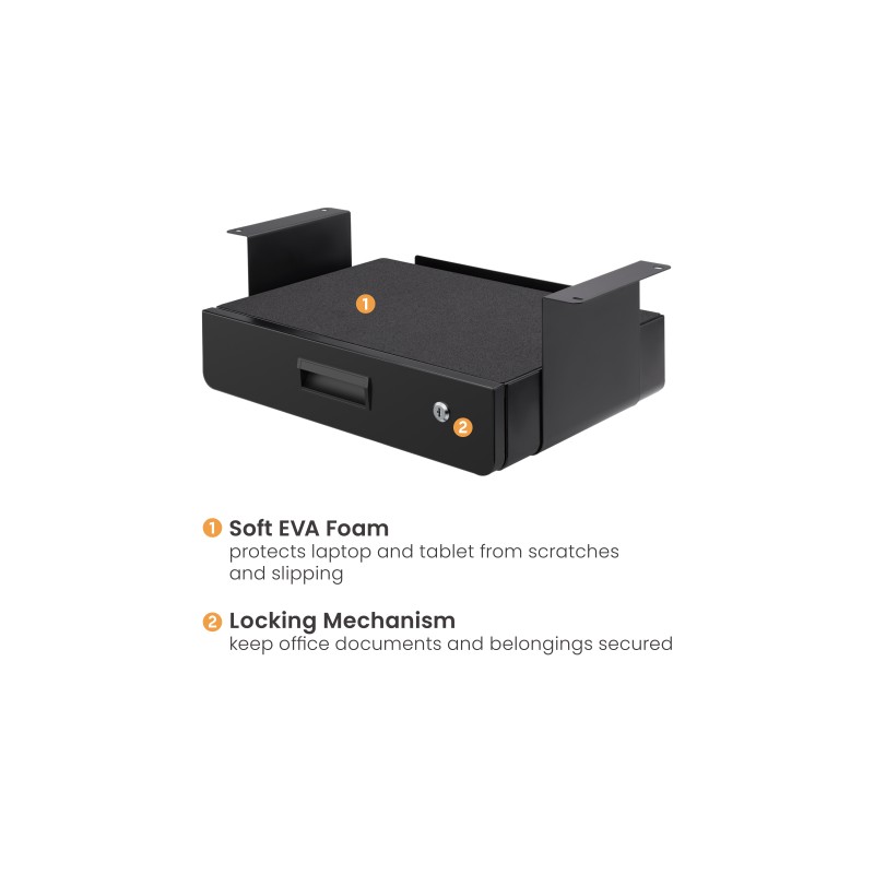 BIKETEC SZUFLADA METALOWA Z ZAMKIEM I MIEJSCEM DODTKOWYM POD BLATEM