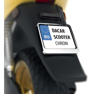 BIKETEC RAMKA POD TABLICĘ REJESTRACYJNĄ SKUTER/SCOOTER KOLOR CHROM (47887)