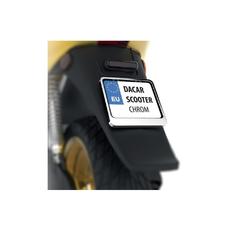 BIKETEC RAMKA POD TABLICĘ REJESTRACYJNĄ SKUTER/SCOOTER KOLOR CHROM (47887)