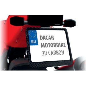 BIKETEC RAMKA POD TABLICĘ REJESTRACYJNĄ MOTOCYKL/MOTORBIKE KOLOR 3D KARBON (48808)