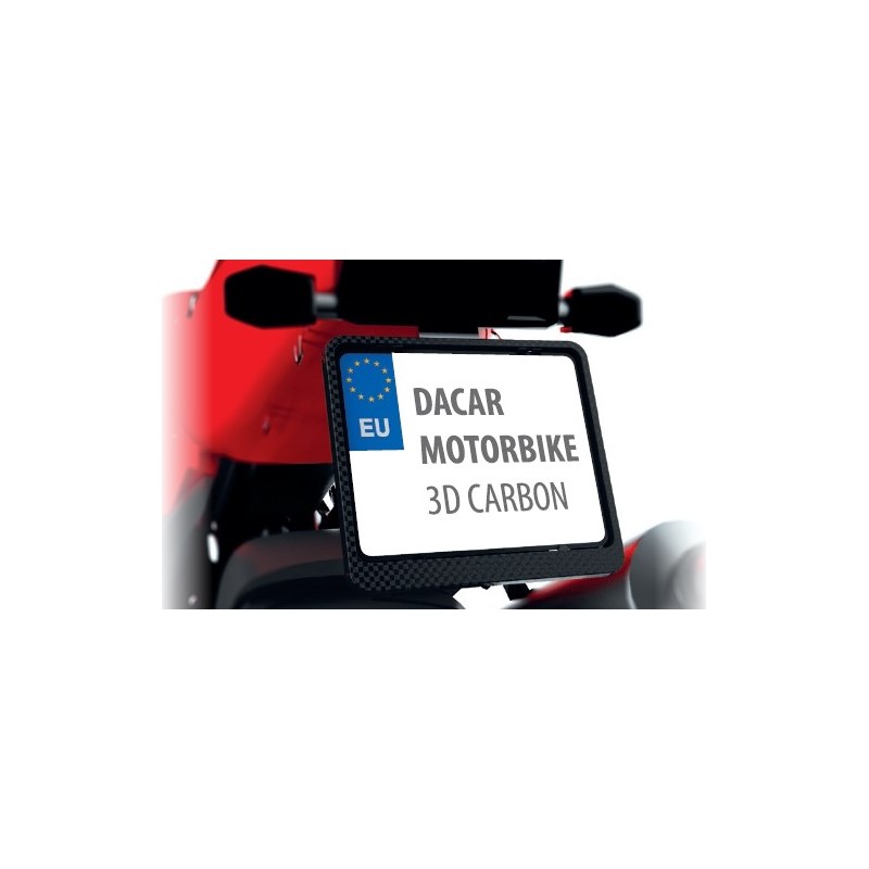 BIKETEC RAMKA POD TABLICĘ REJESTRACYJNĄ MOTOCYKL/MOTORBIKE KOLOR 3D KARBON (48808)