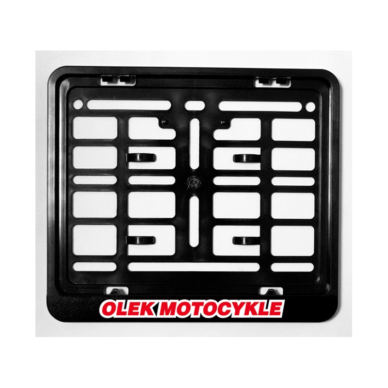 BIKETEC PROMOCJA RAMKA POD TABLICĘ REJESTRACYJNĄ MOTOCYKL/MOTORBIKE KOLOR CZARNY Z LOGO OLEK MOTOCYKLE