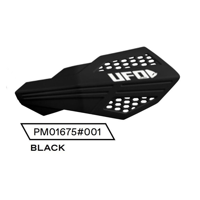 UFO OSŁONY RĄK (HANDBARY) HORUS KOLOR CZARNY (LISTKI - POTRZEBNE MOCOWANIE PM01669, PM01665, PM01666 LUB PM01667) - ZASTĘPUJE HO