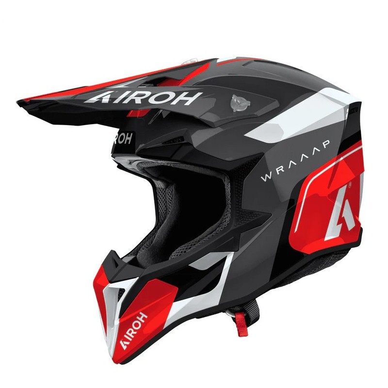 AIROH CROSS / ENDURO / ATV / QUAD WRAAAP CONQUER KOLOR CZARNY/CZERWONY/BIAŁY ROZMIAR M