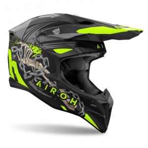 AIROH CROSS / ENDURO / ATV / QUAD WRAAAP DARKNESS KOLOR ZIELONY FLUO/CZARNY/SZARY ROZMIAR L