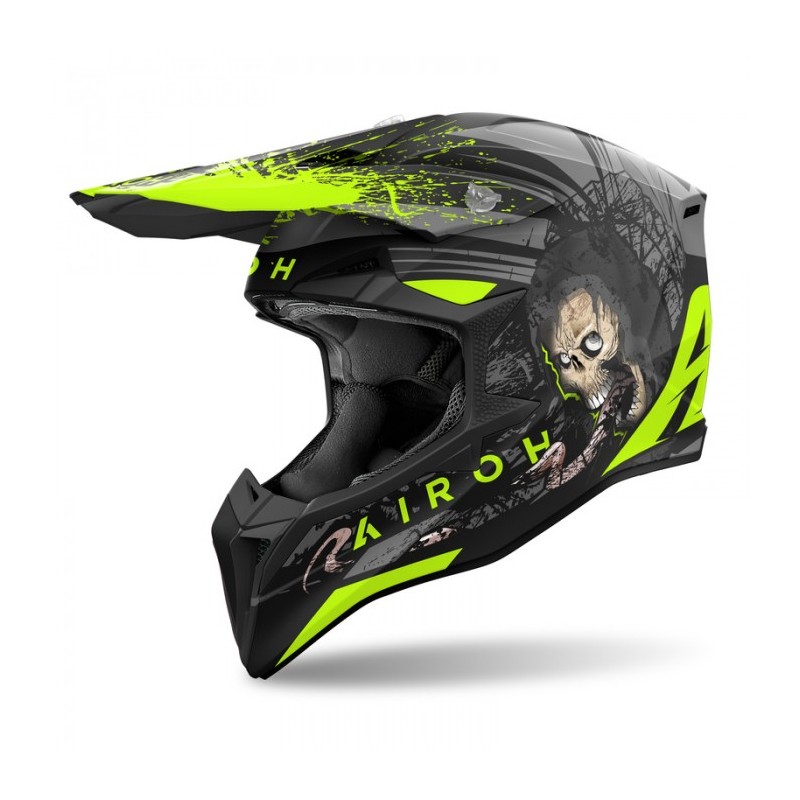 AIROH CROSS / ENDURO / ATV / QUAD WRAAAP DARKNESS KOLOR ZIELONY FLUO/CZARNY/SZARY ROZMIAR M