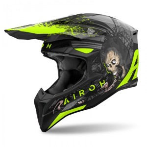 AIROH KASK CROSS / ENDURO / ATV / QUAD WRAAAP DARKNESS KOLOR ZIELONY FLUO/CZARNY/SZARY ROZMIAR S