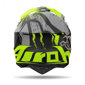 AIROH KASK CROSS / ENDURO / ATV / QUAD WRAAAP DARKNESS KOLOR ZIELONY FLUO/CZARNY/SZARY ROZMIAR S