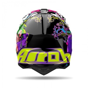 AIROH CROSS / ENDURO / ATV / QUAD WRAAAP MUSIC KOLOR CZARNY/ZIELONY/FIOLETOWY ROZMIAR S
