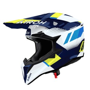 AIROH CROSS / ENDURO / ATV / QUAD WRAAAP VISION KOLOR ŻÓŁTY FLUO/NIEBIESKI/BIAŁY ROZMIAR M
