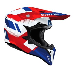 AIROH CROSS / ENDURO / ATV / QUAD WRAAAP VISION KOLOR CZERWONY/NIEBIESKI/BIAŁY ROZMIAR L