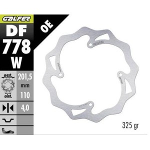 GALFER TARCZA HAMULCOWA TYŁ KTM SX 85 \'07-\'10; XC 105 \'07- (201X110X4) WAVE
