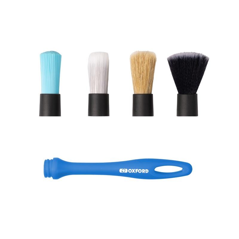 OXFORD 12/2025 ZESTAW CZTERECH SZCZOTEK DO DETAILINGU (4W1) KOLOR NIEBIESKI
