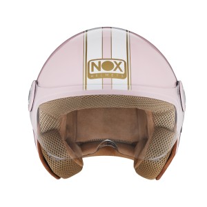 NOX KASK OTWARTY JET N210 EVO KOLOR RÓŻOWY POŁYSK ROZMIAR M