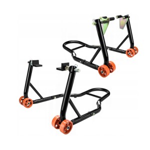 BIKETEC PROMOCJA PODNOŚNIK STOJAK MOTOCYKLOWY BIKER (PRZÓD/TYŁ) TYP-L POD WAHACZ KOMPLET