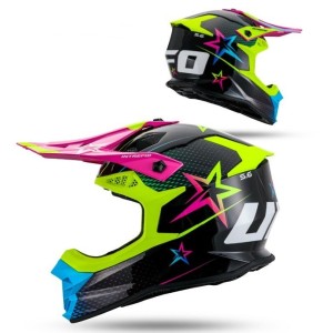 UFO 2026/01 KASK INTREPID CROSS KOLOR CZARNY/ŻÓŁTY/RÓŻOWY ROZMIAR XS ( ECE 22R06 ) - KOLEKCJA 2026