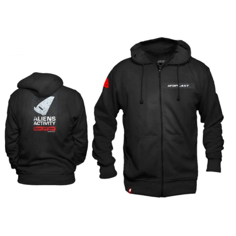 UFO 2026/01 BLUZA Z KAPTUREM KOLOR CZARNY ROZMIAR XL 100% BAWEŁNY - KOLEKCJA 2026