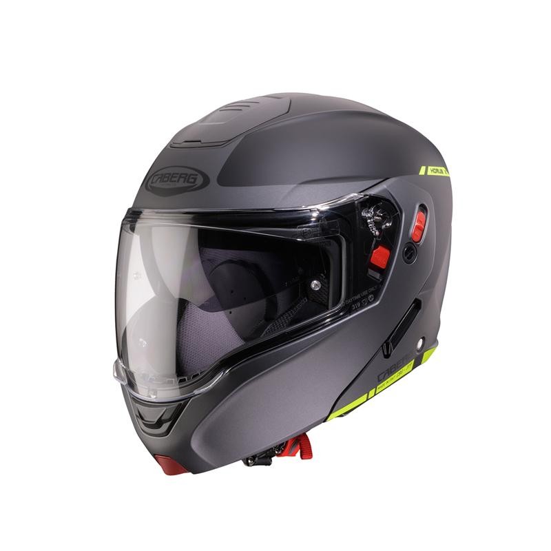 CABERG KASK SZCZĘKOWY FLIP-UP MODEL HORUS X RAY CZARNY MAT/SZARY/ŻÓŁTY FLUO ROZMIAR M